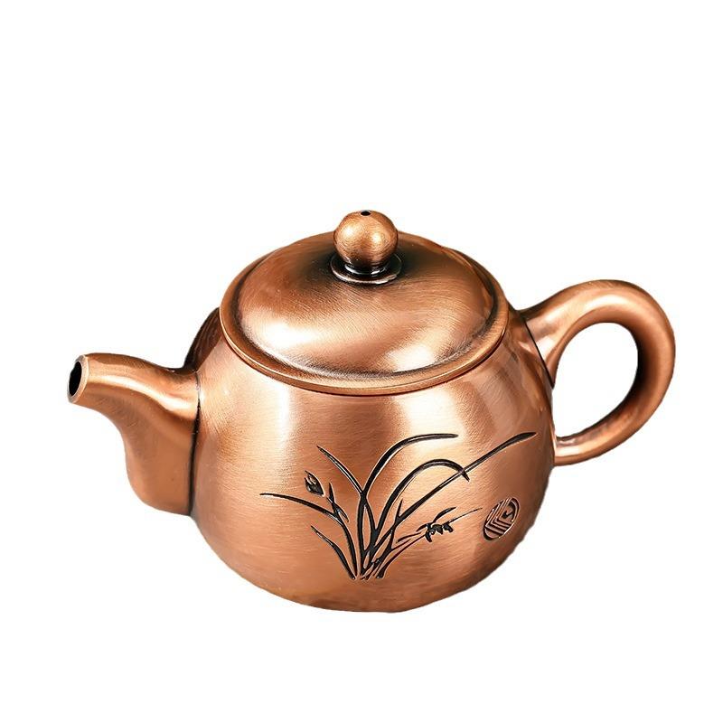 金属欧式茶具泡茶壶家用创意高档中式兰花单壶精致便捷茶具茶壶