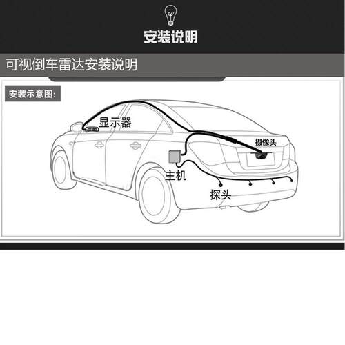 4S专用车载DVD导航显示可视倒车雷达声音提醒倒车雷达PZ600