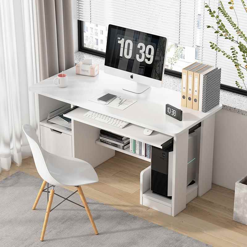 电脑桌式家用学生书桌架体一桌卧室学习写字桌床书边679办公桌组