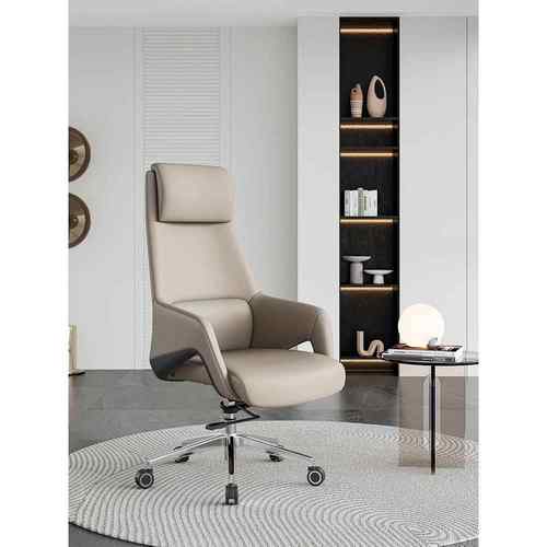 老板椅真皮电脑椅转椅家用舒适久坐办公椅子商务大班椅卧室书房椅