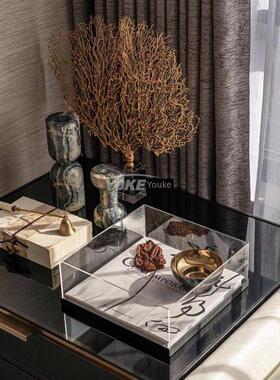 新中国风易接近豪华风格入口凸窗软装饰书房书桌书桌艺术品工艺品