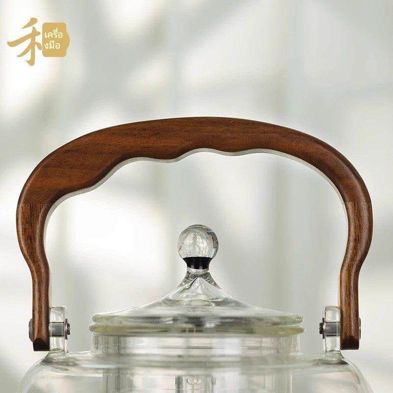 【禾器官方店】禾器煮茶壶山雅壶提梁款玻璃烧水壶蒸煮两用泡茶壶