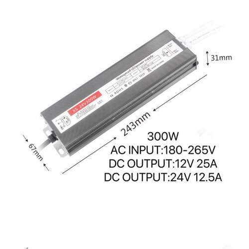 IP67防水LED开关电源12V24V户外防雨大功率变压器低压灯带电源