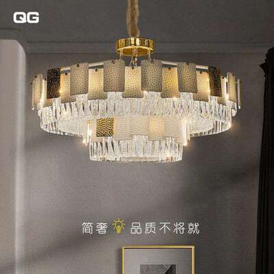 倾国美品轻奢吊灯水晶灯高档大气客厅灯新款个性设计师样板房灯具