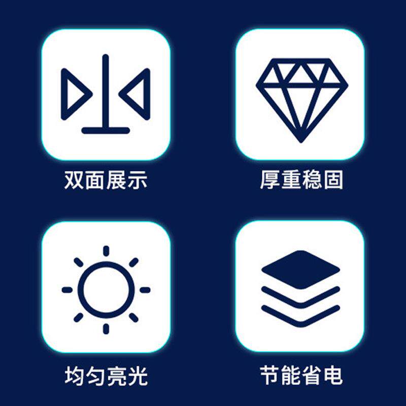门879口防E水广方圆形亚形克力吸塑告灯箱LD灯箱侧招厕所单位小灯