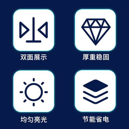 门879口防E水广方圆形亚形克力吸塑告灯箱LD灯箱侧招厕所单位小灯