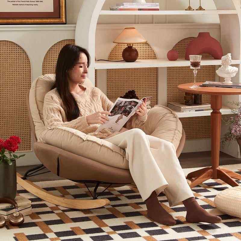 蜗牛摇摇椅阳P台休闲椅师子客厅大轻BME奢摇椅躺椅人家用设计懒人