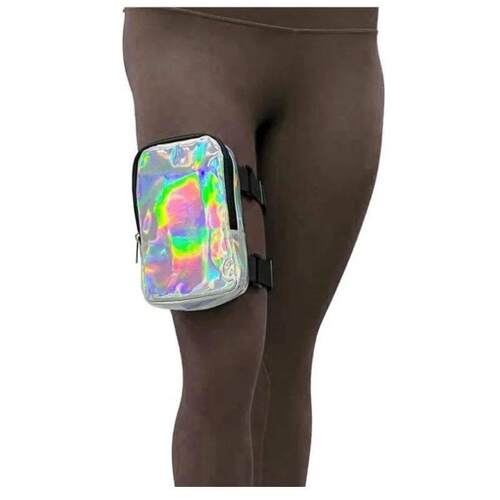 Leg Harness Bag Holographic Thigh Bag Adjustables Straps Wai