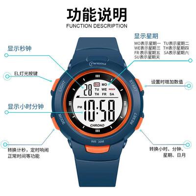 UTHAI CE49 Kids Watches Fashion Luminous Waterproof Alarm Cl