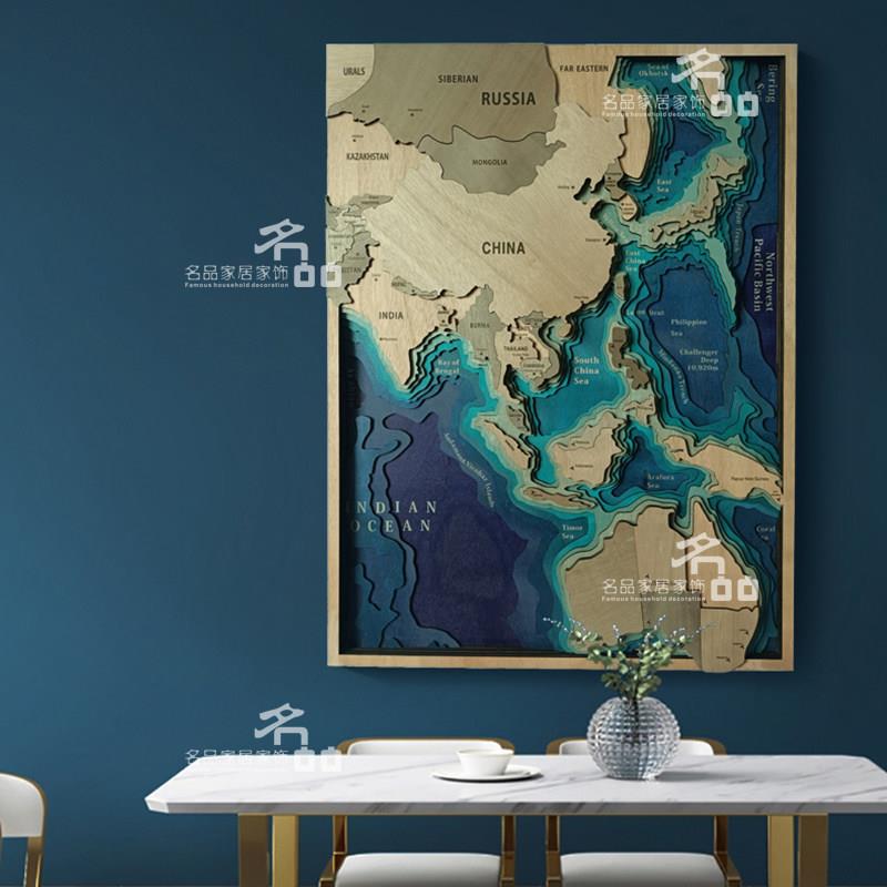 实木厅深008海世客图大中号国装饰画品地理公司学校餐界厅沙发背