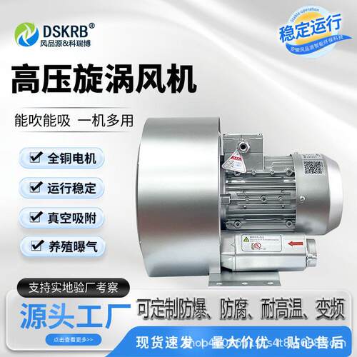 RB双叶轮旋涡高压风机气泵鱼塘增氧机工业吸料真空泵气泵