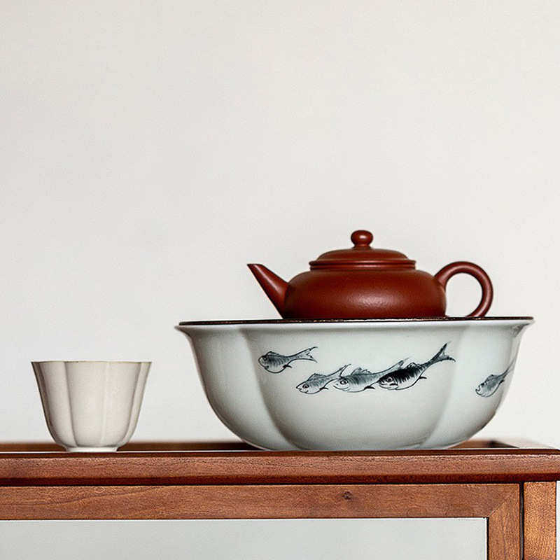 手绘水墨海棠壶承干泡台储水式双层养壶功夫茶具茶道零配,餐饮具,茶具礼盒,淘宝优惠券,粉丝福利购,淘宝优惠卷