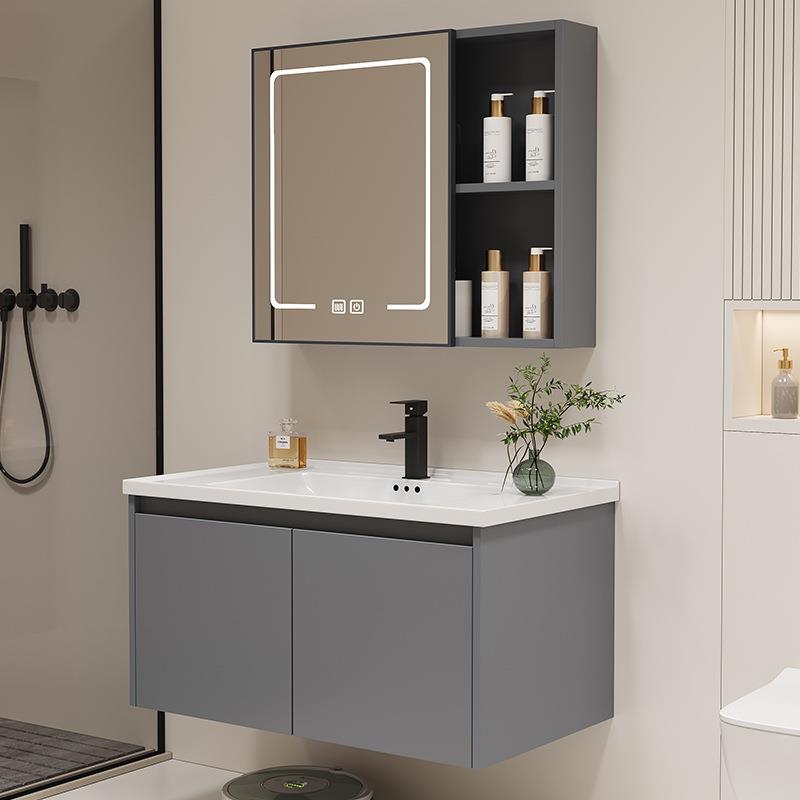 加厚蜂窝铝太空铝浴室柜陶瓷一体盆卫生间洗手台洗漱洗脸池组合装