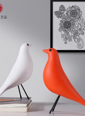 直销新款摆件ins软装小鸟摆件树脂工艺品现代简约桌面创意家居装