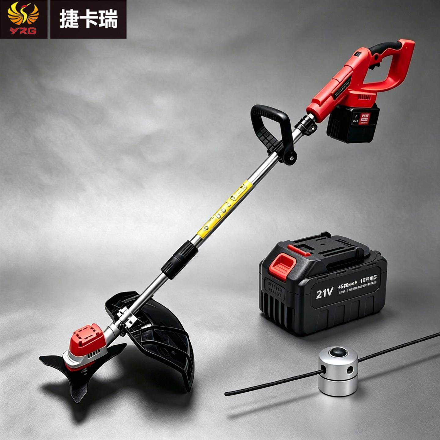 家用级21V锂电割草机捷卡瑞充电式电动割草机物业果园农用除草坪