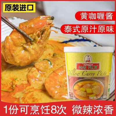 泰娘黄咖喱酱400g 泰国进口咖喱膏粉调料家用商用泰式牛肉咖喱饭