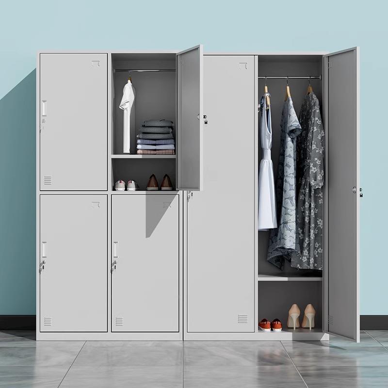钢制更衣柜员工宿舍换衣柜健身房浴室多门物品存放柜工厂食堂碗柜