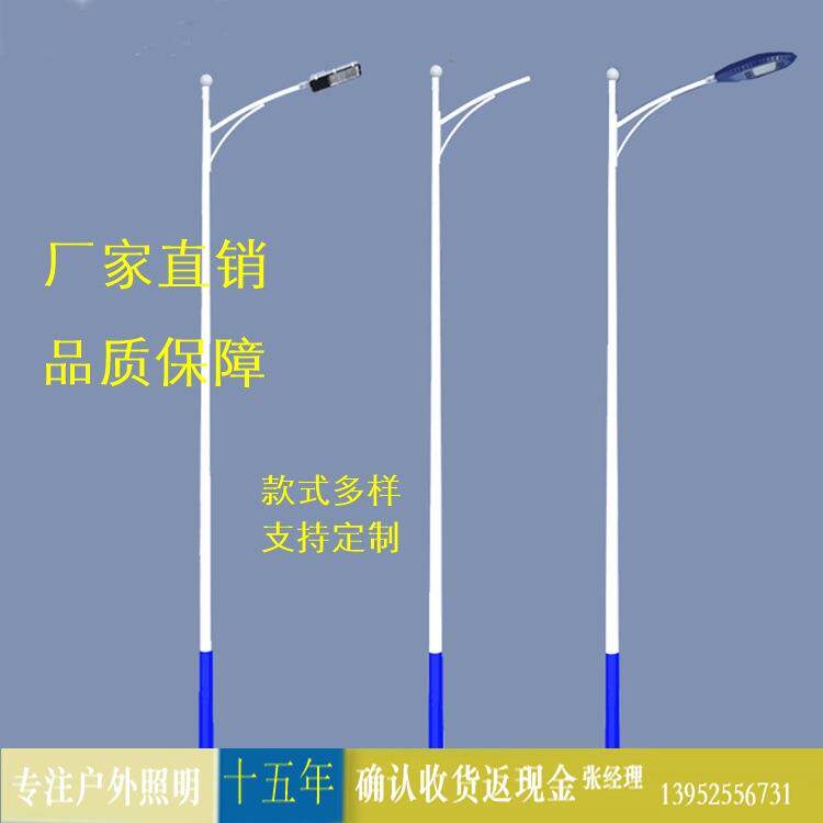 宁波路10米单臂路灯主干道12米高LED路灯销售杆件地笼灯头配套