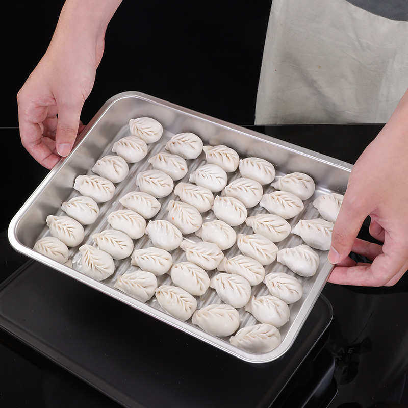 304不锈钢饺子盒家用馄饨水饺收纳盒 带盖云吞冰箱冷冻保鲜盒托盘,收纳整理,智能收纳盒,淘宝优惠券,粉丝福利购,淘宝优惠卷