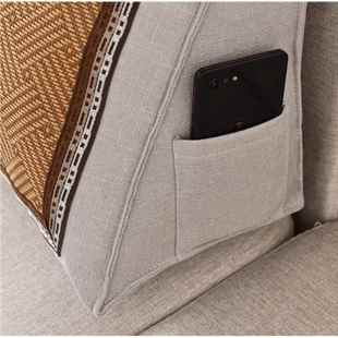 头夏双人床大靠垫WLJ软包沙发护夏凉枕榻榻米床季 上大靠背可拆洗