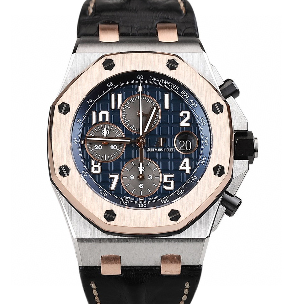 [9.8新]爱彼皇家橡树离岸系列间玫瑰金42mm自动机械男表26471SR