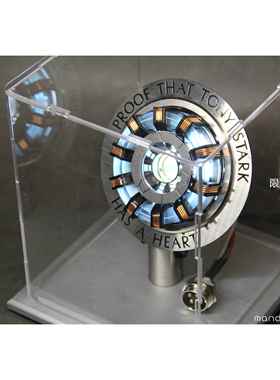 正品MANDO钢铁侠应堆方舟合金模型脏炉胸灯DI心Y礼手办玩具圣诞反