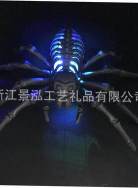 Halloween LED luminous spider decoration Ghost colorful fla