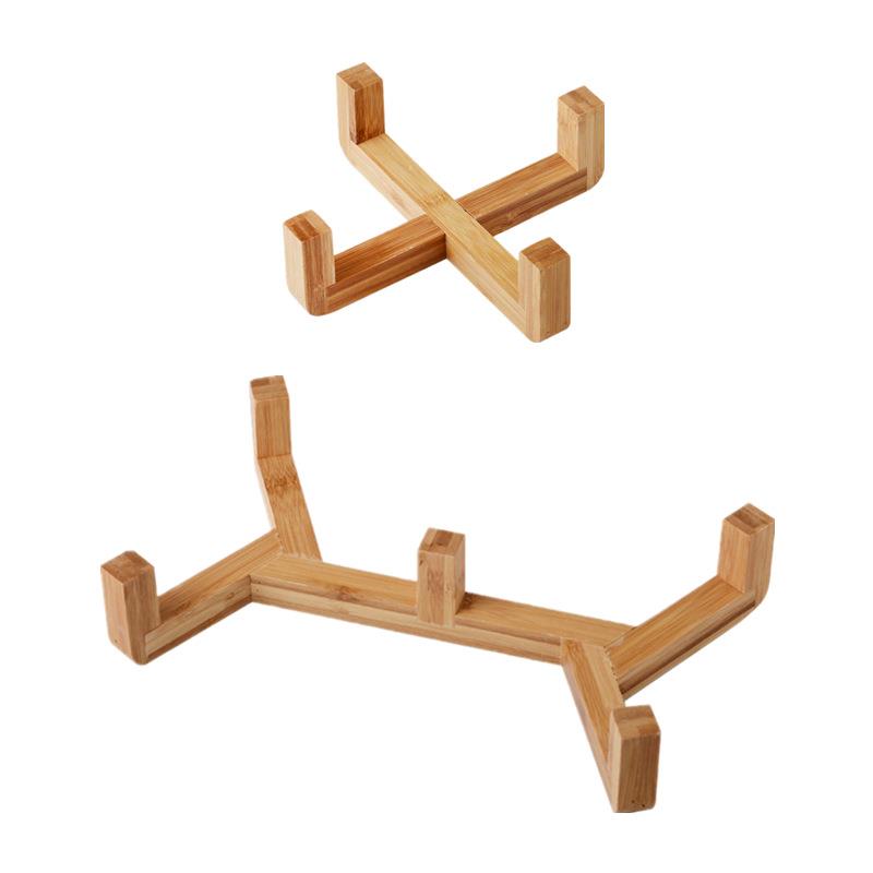 十字木架双碗一体木架陶瓷猫碗带木架水碗加高架子保护颈椎宠物碗