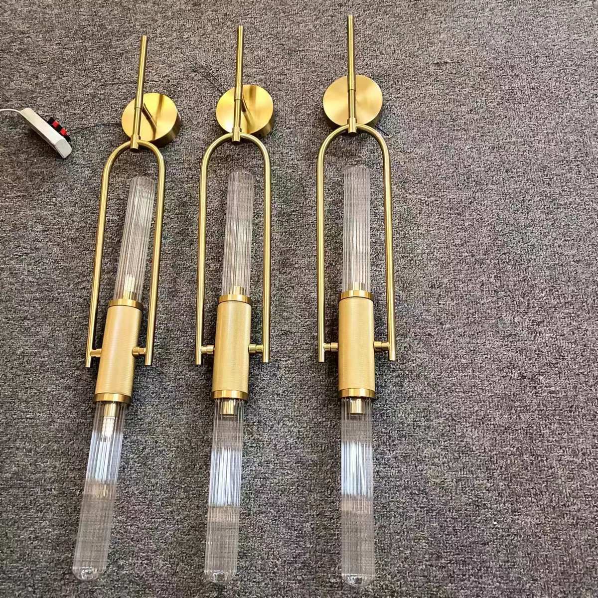 轻奢现代壁灯别墅客厅背景墙灯设计师酒店大堂前台走廊长杆大壁灯