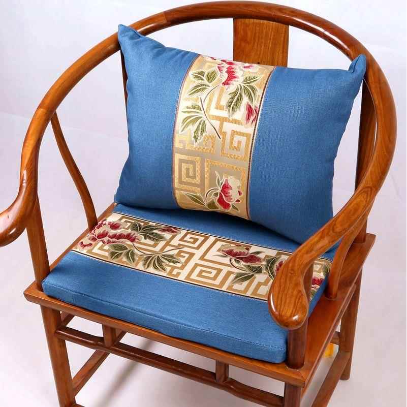 新中式亚红木沙发坐椅FIL垫 圈垫靠麻抱垫枕 官帽椅垫飘窗垫罗汉