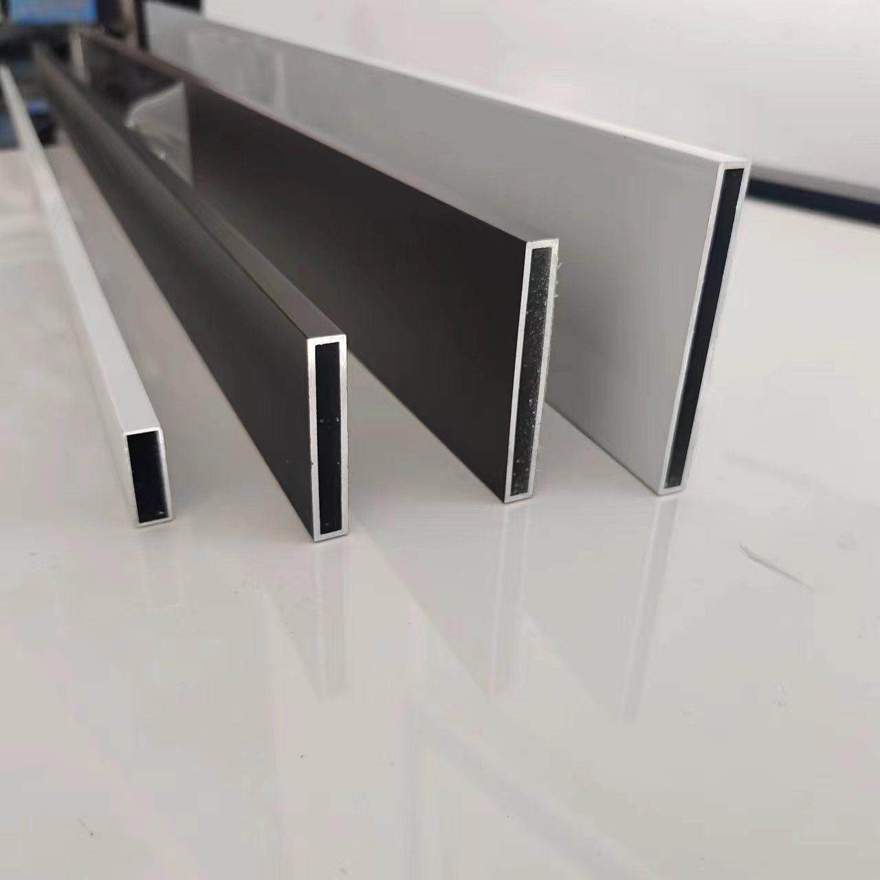 铝合金扁管10*30*40*50*60灰色白色咖啡色黑色铝合金方管矩形铝管