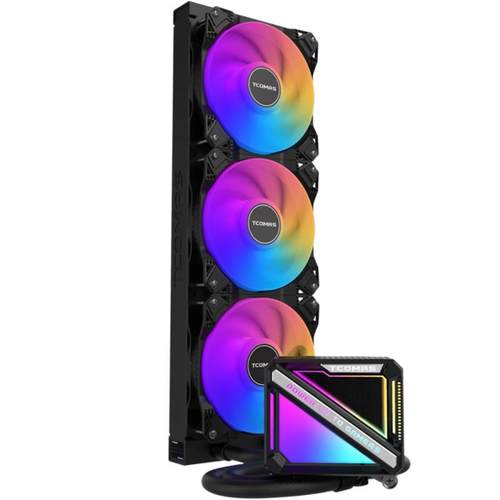 Tcomas钛钽A090 SJ-A080 360一体式CPU水冷散热器ARGB 钛坦泰坦