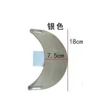 月牙板炼条椭圆电动旋转餐桌火锅桌专用不锈钢色及各种配件