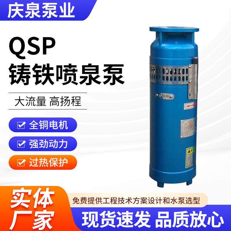 QSP喷泉泵大流量潜水泵高扬程音乐喷泉泵厂家铸铁三相喷泉泵