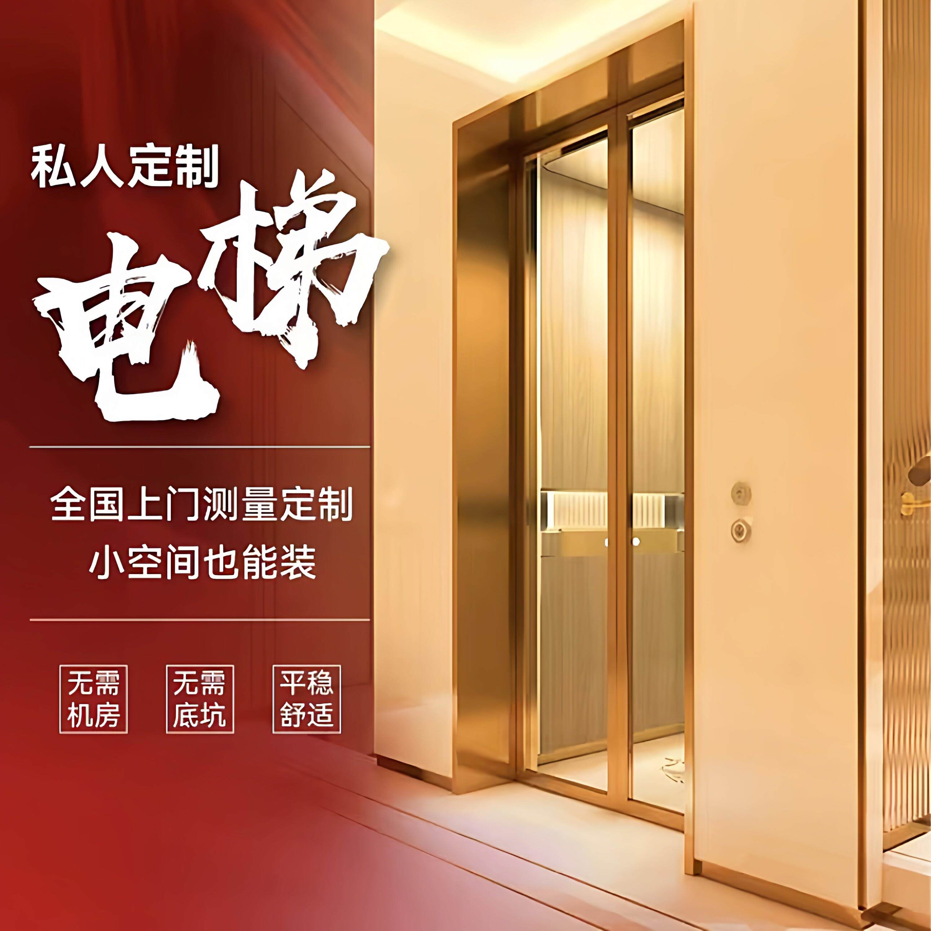家用电梯别墅自建房阁楼电梯液压曳引室内小型观光二三四五六七层