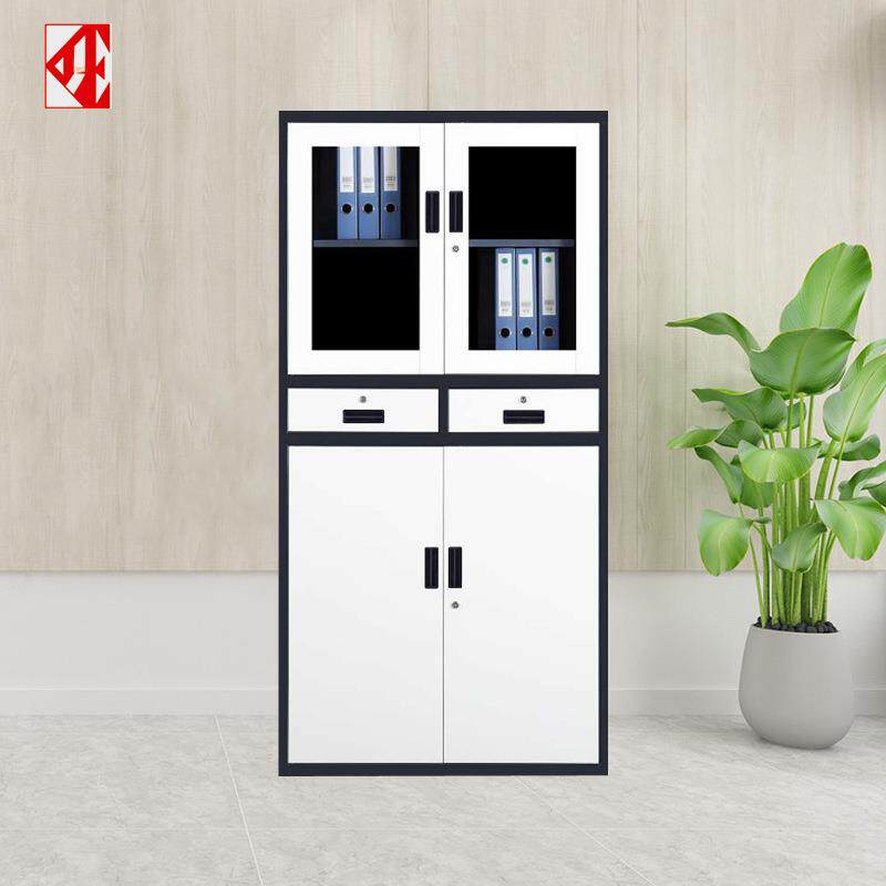加厚文件柜厂家办公室财务凭证资料档案柜员工带锁储物柜铁皮柜