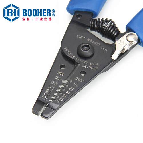 Booher宝2合手动6工具剥963带刃口线钳20-30AWGBH10730/08