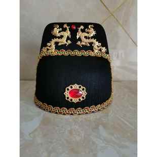 儿童汉服帽黑色 古装演出帽子成人状元帽 东厂锦衣卫帽子员外帽子