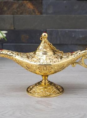 欧式创意复古阿拉丁神灯大号金属工艺品家居饰品客厅装饰摆件