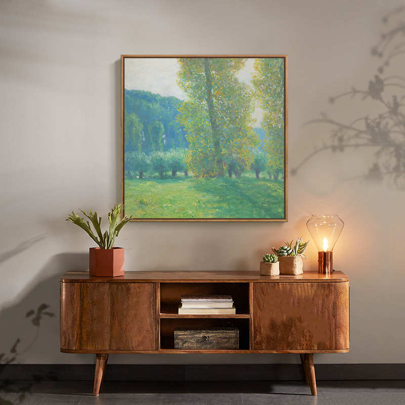 二狗姑娘 盖伊罗斯清晨3幅 田园客厅沙发背景墙装饰画墙壁画挂画