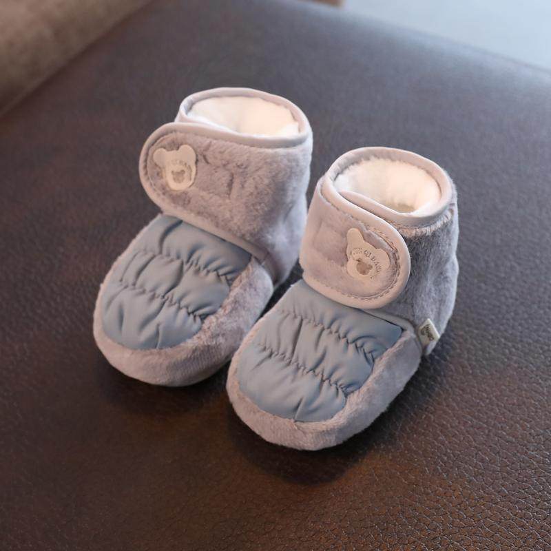 加厚婴儿宝宝学步保暖防滑袜鞋