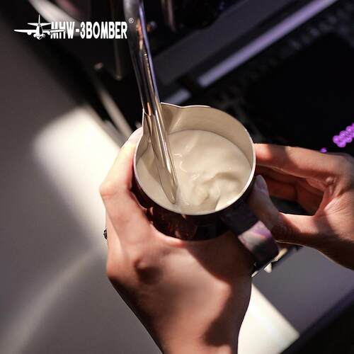 MHW-3BOMBER轰炸机星空拉花缸 专业咖啡打奶缸不锈钢圆嘴拉花缸杯