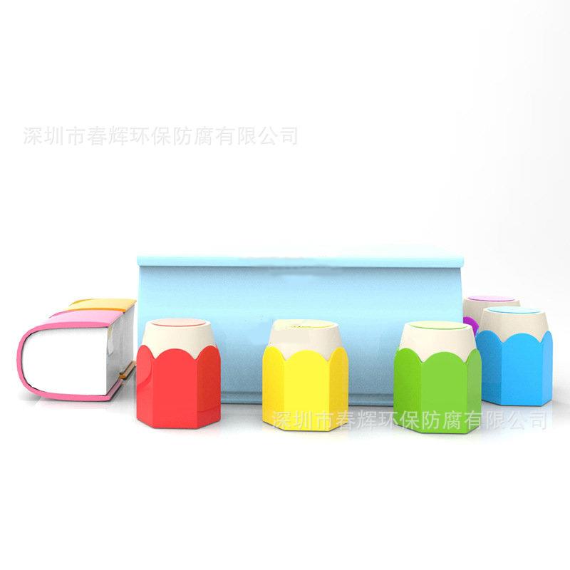 玻璃钢创意座椅铅笔造型商场酒店学校幼儿园摆件游乐场休息坐凳