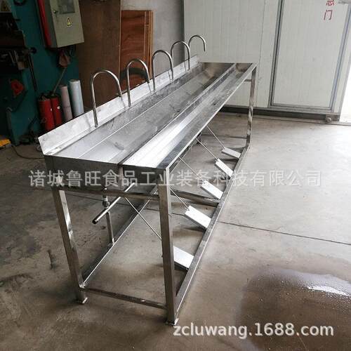 多头洗手池 不锈钢洗手槽膝顶式 脚踏式食品厂洗手消毒池