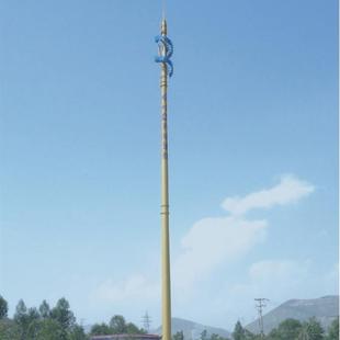 通信一体化基站5G信号塔35米单管塔通信铁塔加工