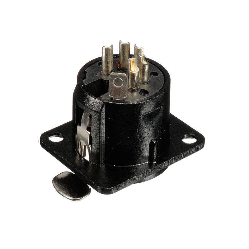 五芯专业音箱插头母座5芯镀金卡侬接口功放卡龙XLR音频底座接口