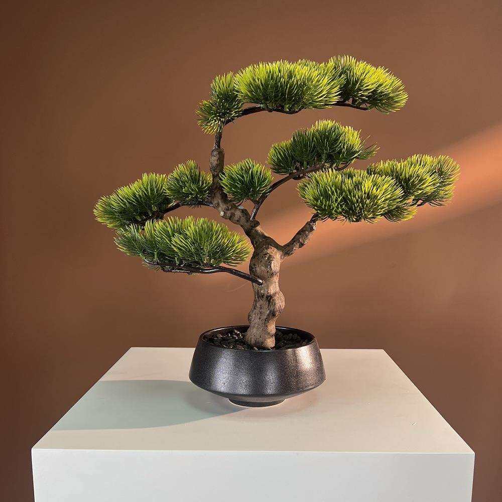 仿真绿植盆景套装中式绿色植物盆栽禅意家居装饰摆件假花客厅摆设