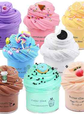 DIY Butter Slime Fruit Kit Soft Non-sticky Cloud Slime Scent