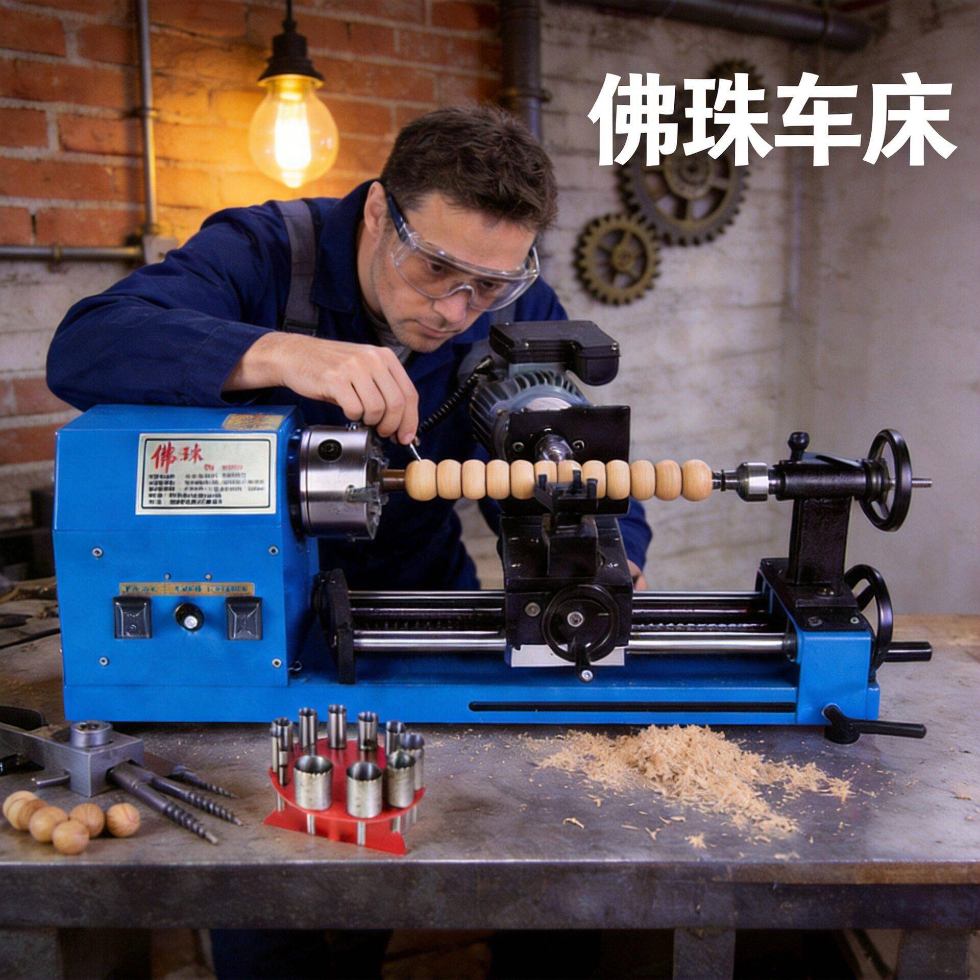 小型车床佛珠机木珠圆珠手串菩提子木工机床设备调速迷你小车床