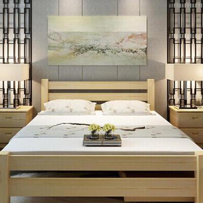 简约储轻奢实木床床双人原木1.8米主卧室.5m物IBF高箱儿童床储1物